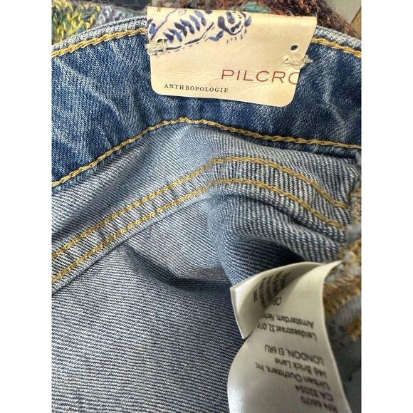 Anthropologie Blue Straight Leg Jeans with Embroidered Details
Size 28 Tall - Picture 7 of 15